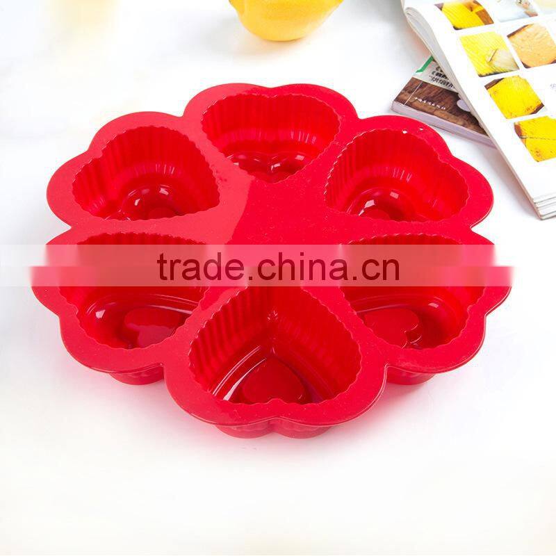Heart Shaped cake Candy Jelly Silicone sugar craft Mould Mold Baking Pan Tray