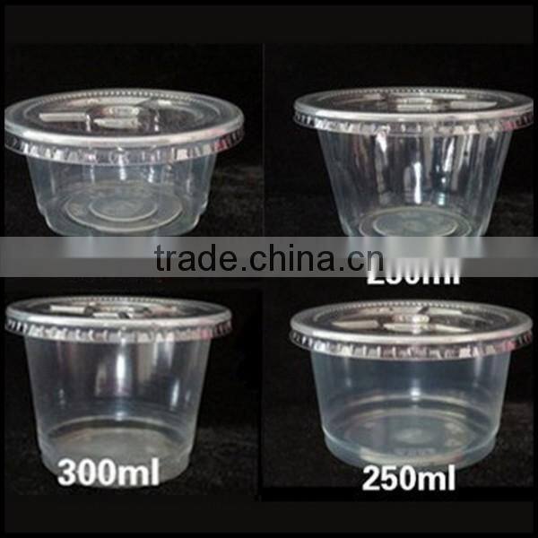 Jello Shot Glasses Souffle Portion Cups Plastic with Lid Option,custom clear disposable plastic drinking dessert tea cups