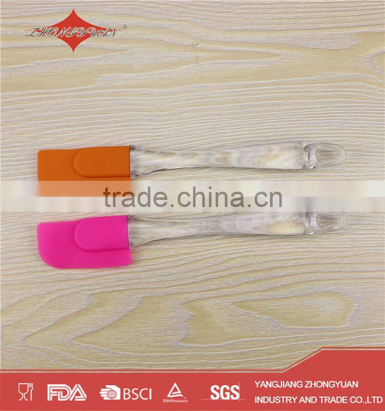 baking supplies silicone bowl scraper with plastic handle