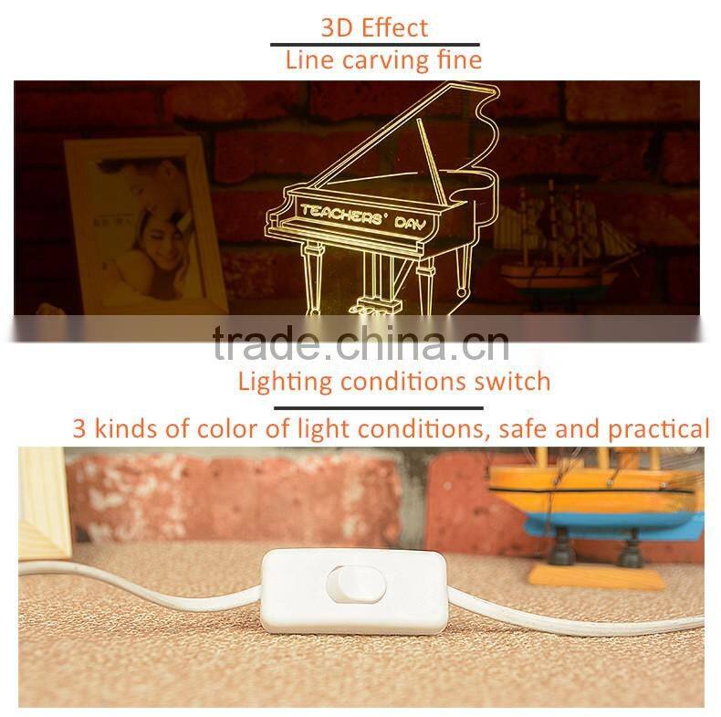 Romantio 3D Night Lights birthday present Valentine's day gifts diy custom gifts