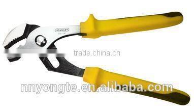 Yellow and black water pump pliers with rivet