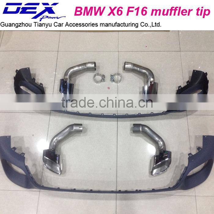automotive parts for B~MW X6 F16 muffler tip PP rear diffuser
