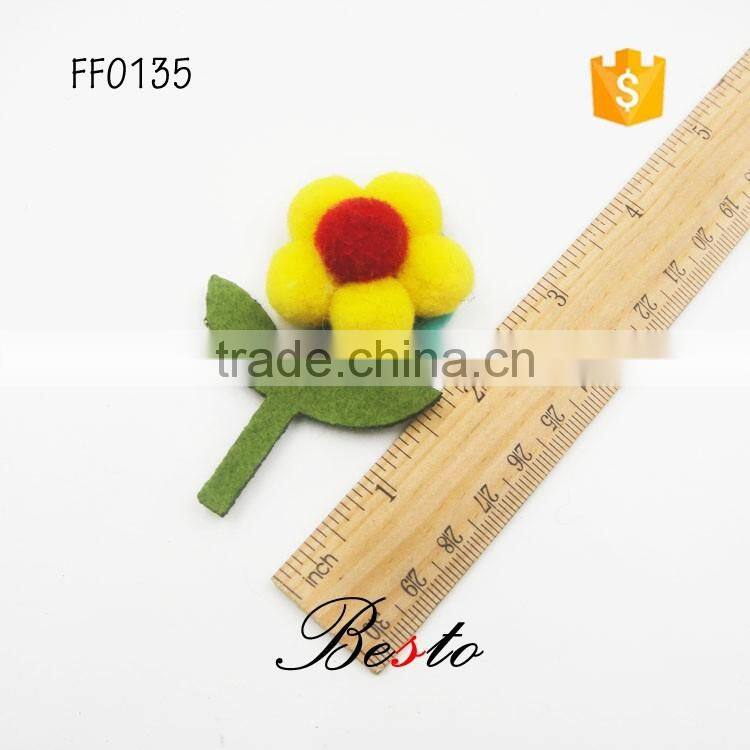 Kids type and Fur material garments accessories baby dress cloth fur flower