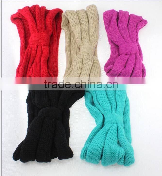 2014 Fahion knit head wrap with bow