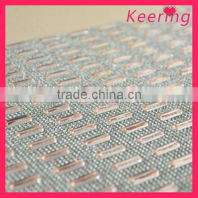 wholesale clear crystal mesh hot fix mesh WRT-001
