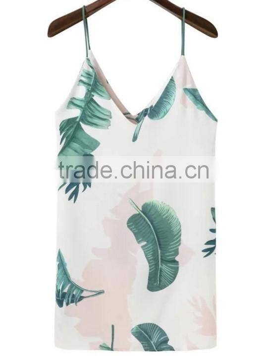 Print Cami Summer Dress Women White Double V Neck Floral Sexy Brief Dresses 2017 Sleeveless Casual Mini Shift Dress