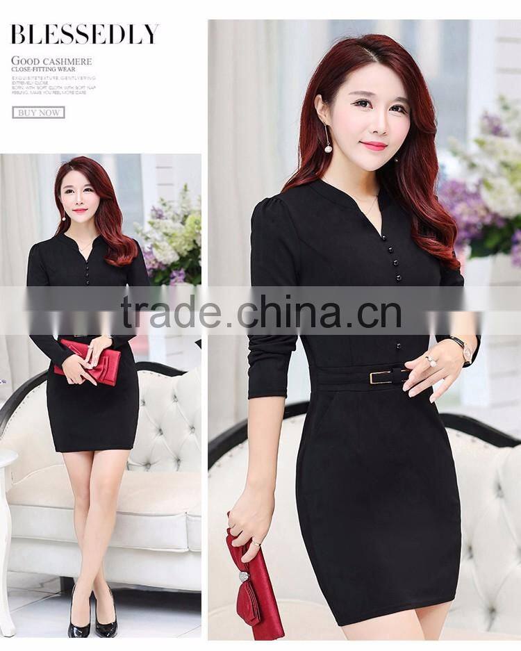 2016 Customized manufactorying fashionable custom fit middle-aged ladies dress