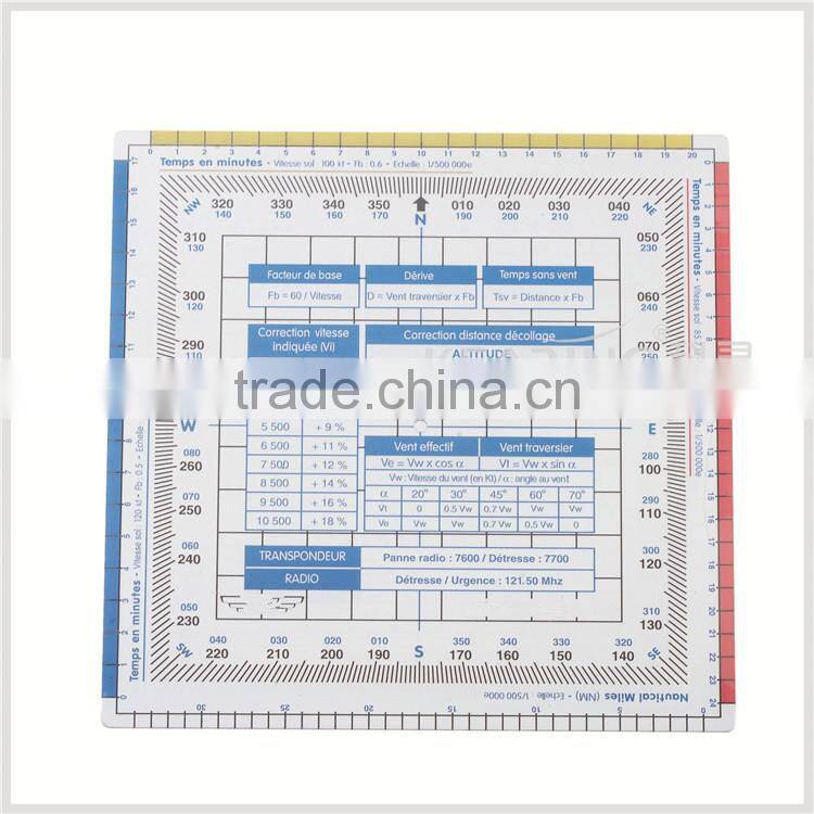 Kearing brand manufacture transparent flight square ruler/student pilot transparent flight square ruler for pilot training#KPP-8