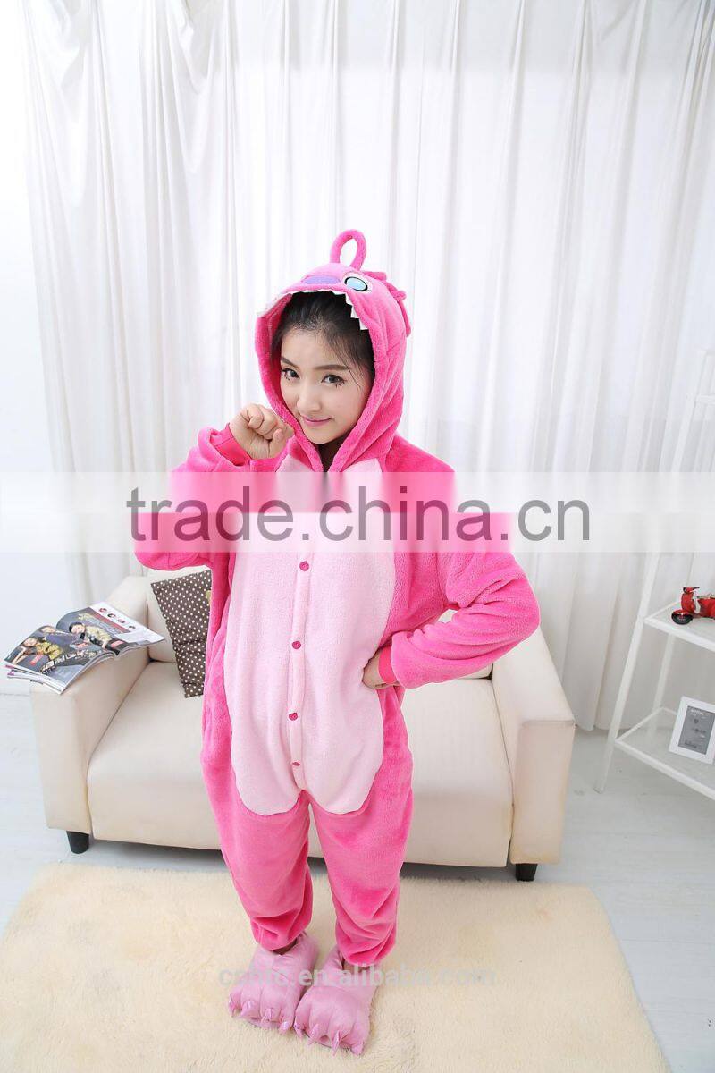 coral fleece cartoon adult animal jumpsuit animal pajamas jumpsuit