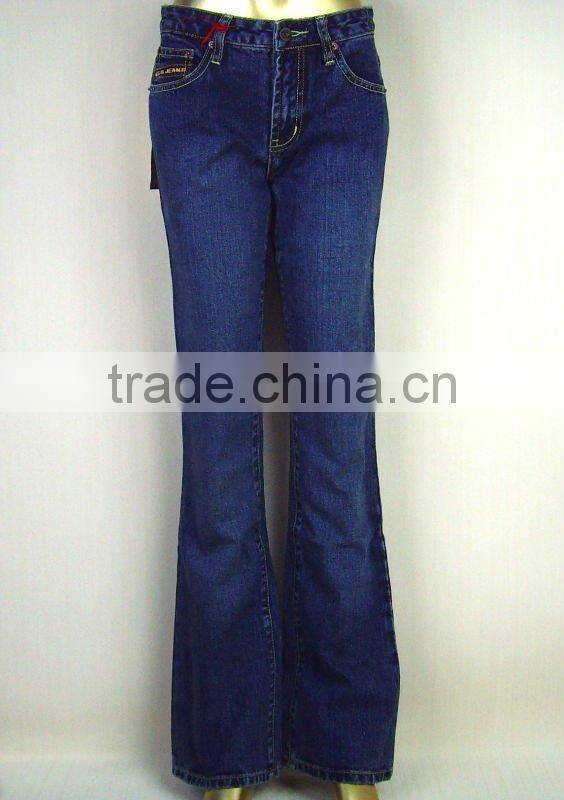 GZY Guangzhou stock lot denim bell bottom sexy tight girls jeans