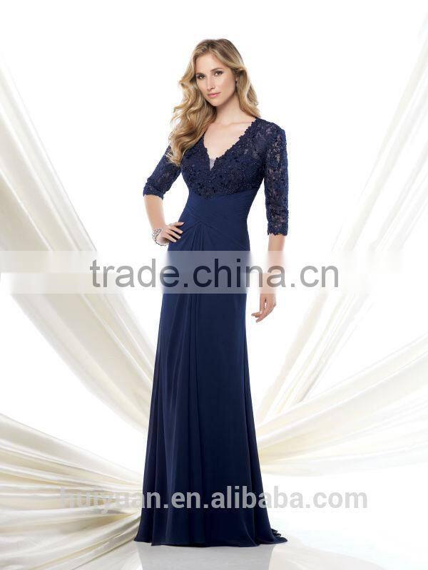 2015 chiffon long sleeve fashion dress women clothing