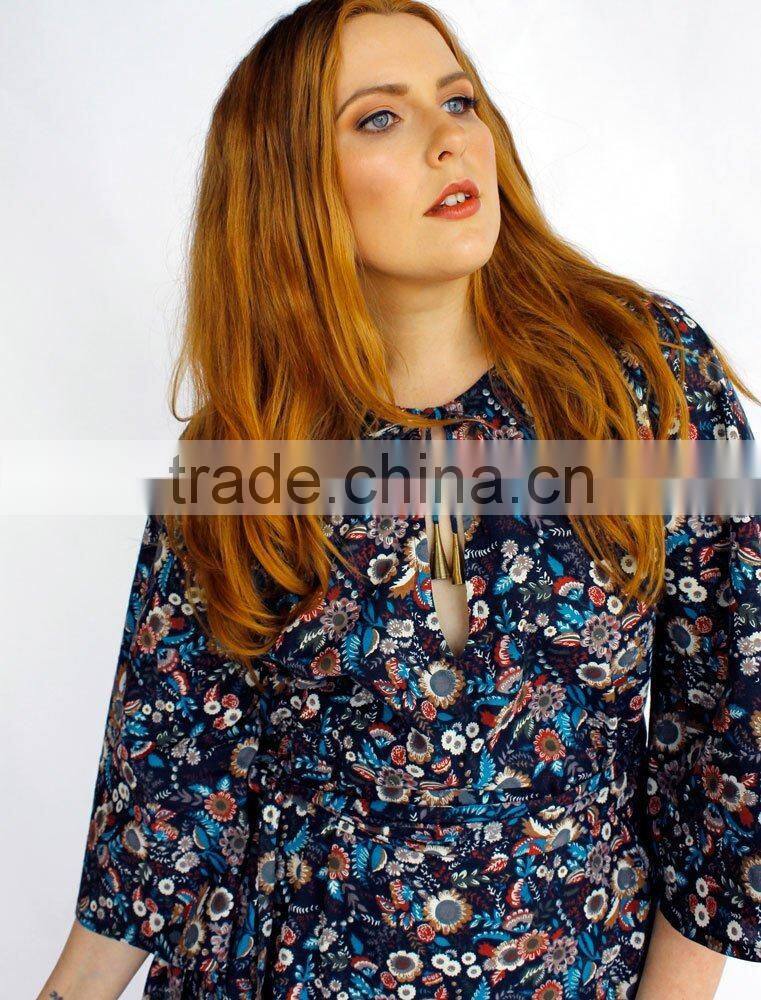 Plus Size Geometrical printed skirt