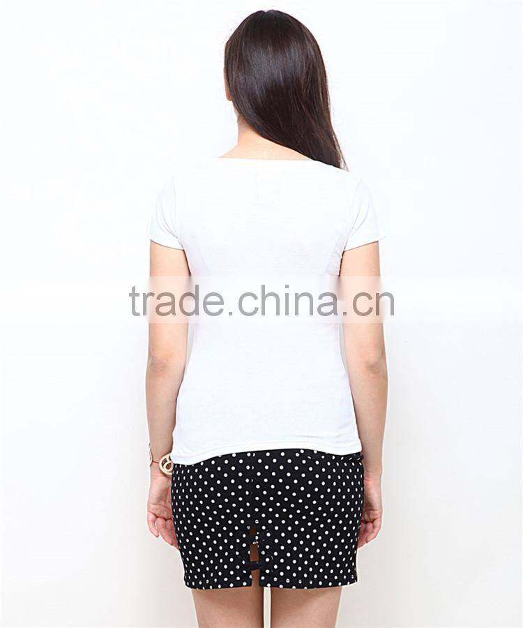 Wild white t-shirts slim body tight t-shirts