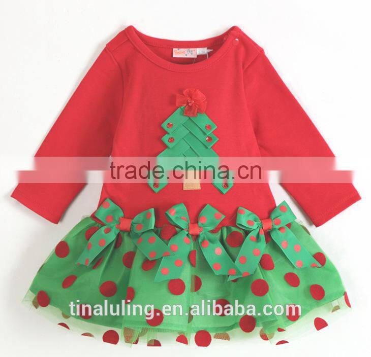 kids dress new christmas holiday girls dress lateset dress for 2-6 years kids puffy dress