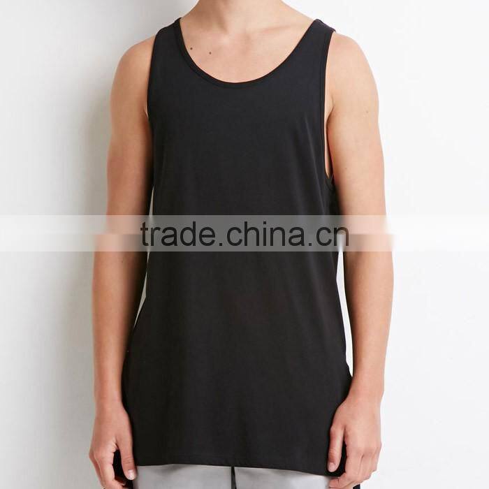 Stylish black loose blank wholesale singlets