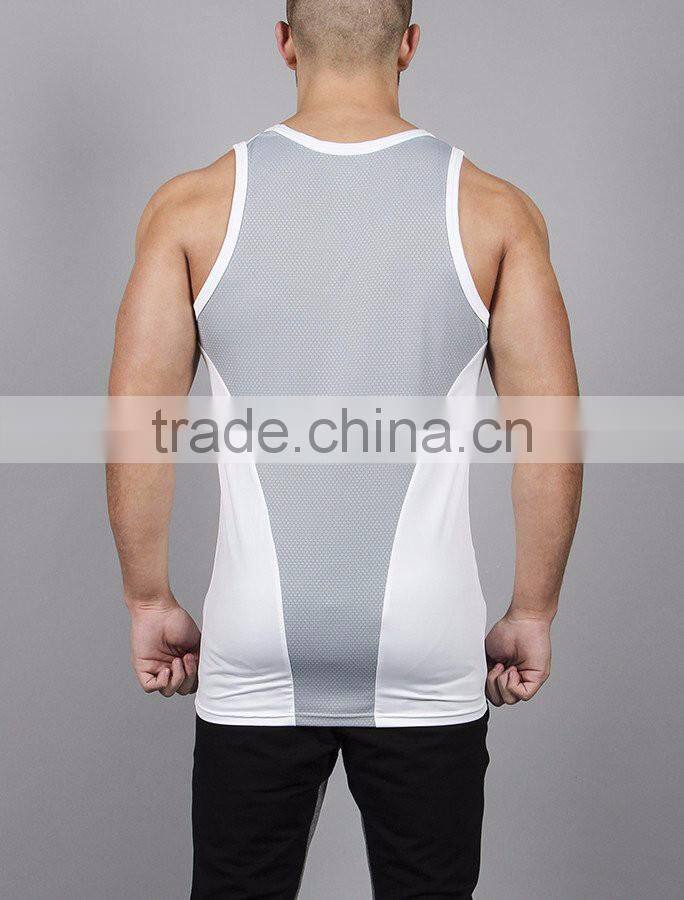 drop arm hole screen printed gym tank top