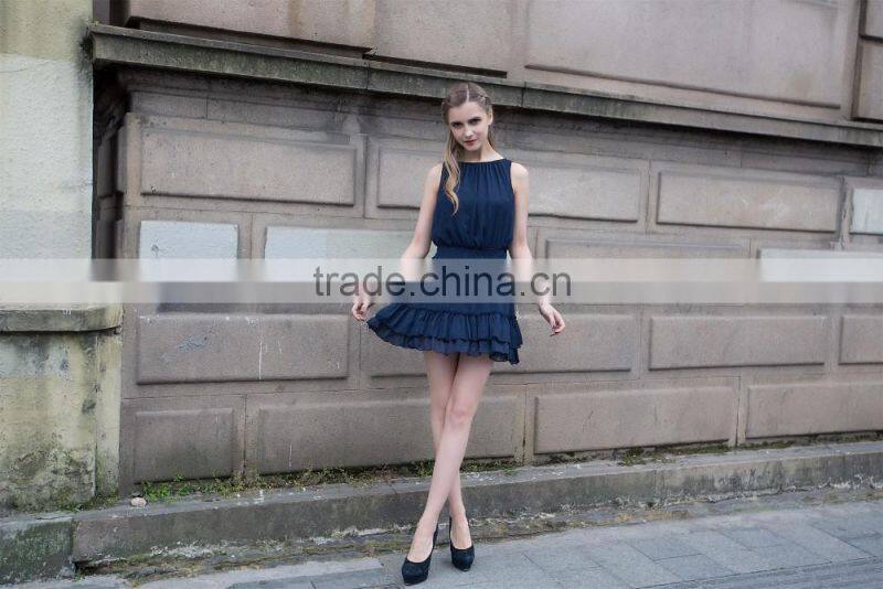 ladies's lovely dress for summer fashion spaghetti strap dress slim fit sleeveless dress 2016