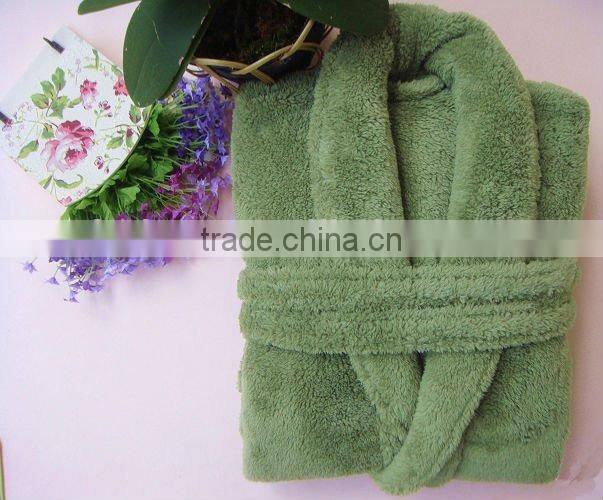 Luxury super soft coral fleece bathrobe