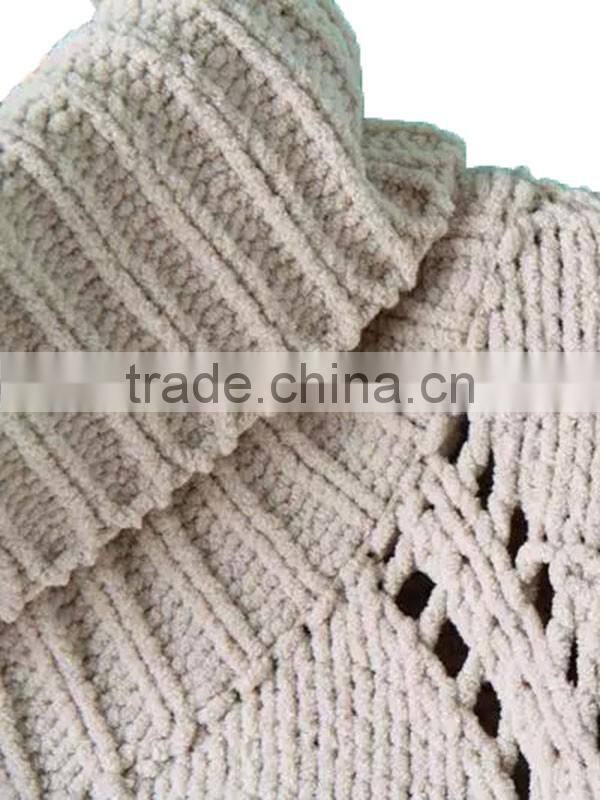 custom rolled neck long sleeves oversized aryan cable knitted jumper