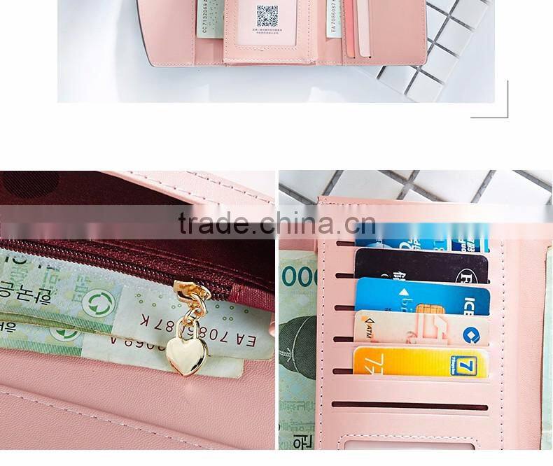 Wholesale Cheap Price Fashion Women Beauty Money Clip Bowknot Wallet &Purse