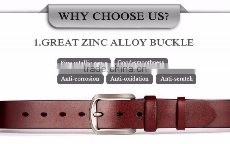 China supplier manufacturer genuine leather belt comfort click belt