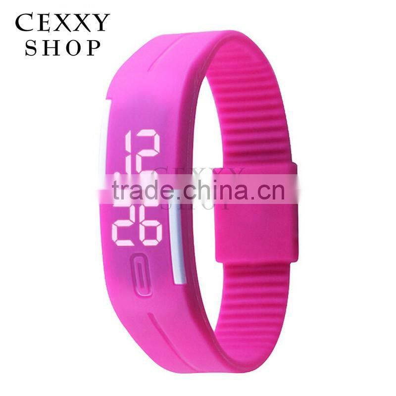 2016 Fashionable Cheap Waterproof Rubber Digital Silicone Led Watch For Sports