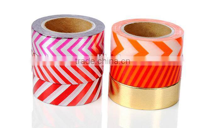 6 pure colors washi tape one set adhesive paper fringe pattern 1.5cm*10m