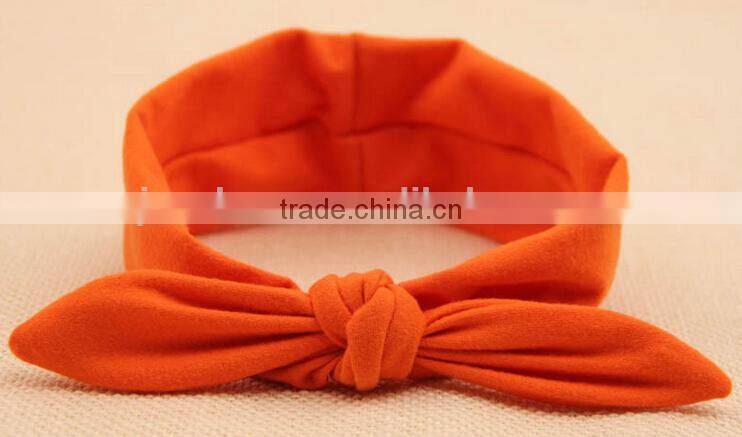 solid color bow style cotton kids headband, kids cotton fabric headband