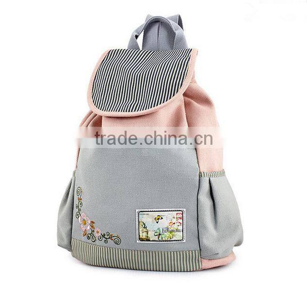 Korean design Canvas backpack, Travel bag, EMB bag