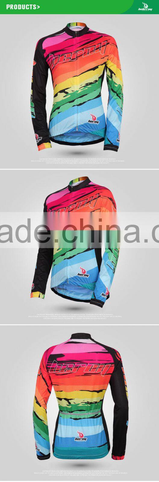 BEROY ladies cycling long sleeve jersey,sun protective cycling long sleeve shirt