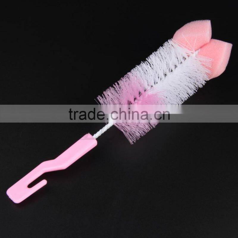New 360 Degree Rotating Spin Sponge Brush Baby Milk Feeding Bottle Nipple Cleaning Scrubber Brushes