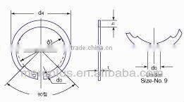 Maker in Taiwan Carbon Steel ISTW Retaining Inverted External Snap Ring