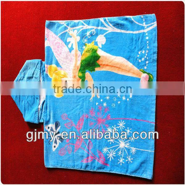100% cotton hooded towel kids ponchos