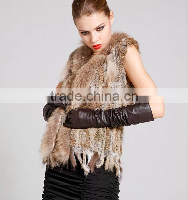 SJ005-01 Factory Direct Selling Genuine Black Raw Fur Skin For Vest And Coat