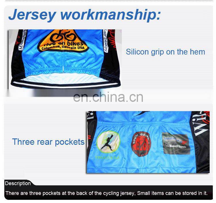 Mens hot promotional custom sublimation cycling jersey