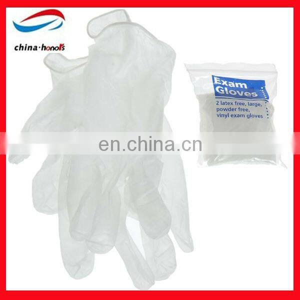 clear disposable vinyl gloves/vinyl exam gloves
