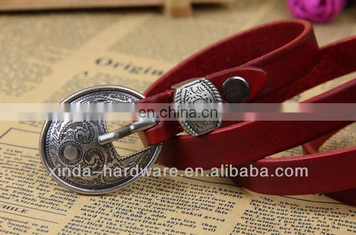 anti silver color buckle colorful italy genuine leather trendy and retro dressing lady belts