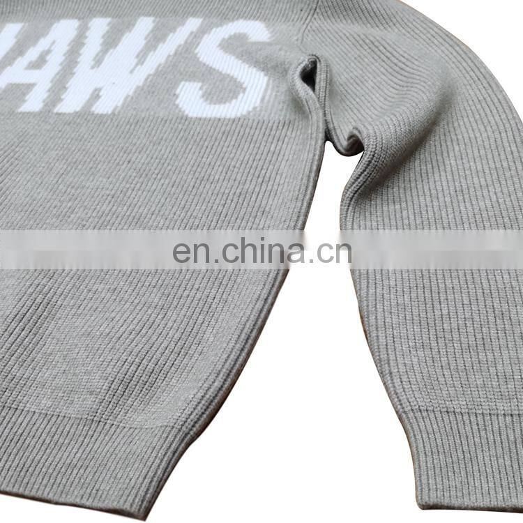 DiZNEW Wholesale 50%Acrylic 28%Polyester 22%Nylon Knit Jacquard Sweater Men
