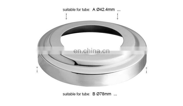 AISI 304/316 mirror/satin finish stainless steel wall flange base cover