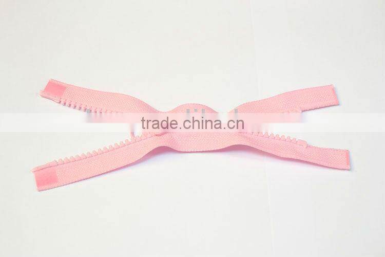 High Quality No.3 Fashion Two Slider Resin Zipper/ Plastic Zipper