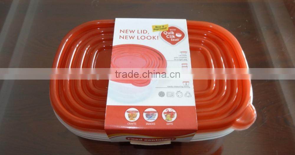 Good selling 2 pcs set plastic food storage container 1000ml