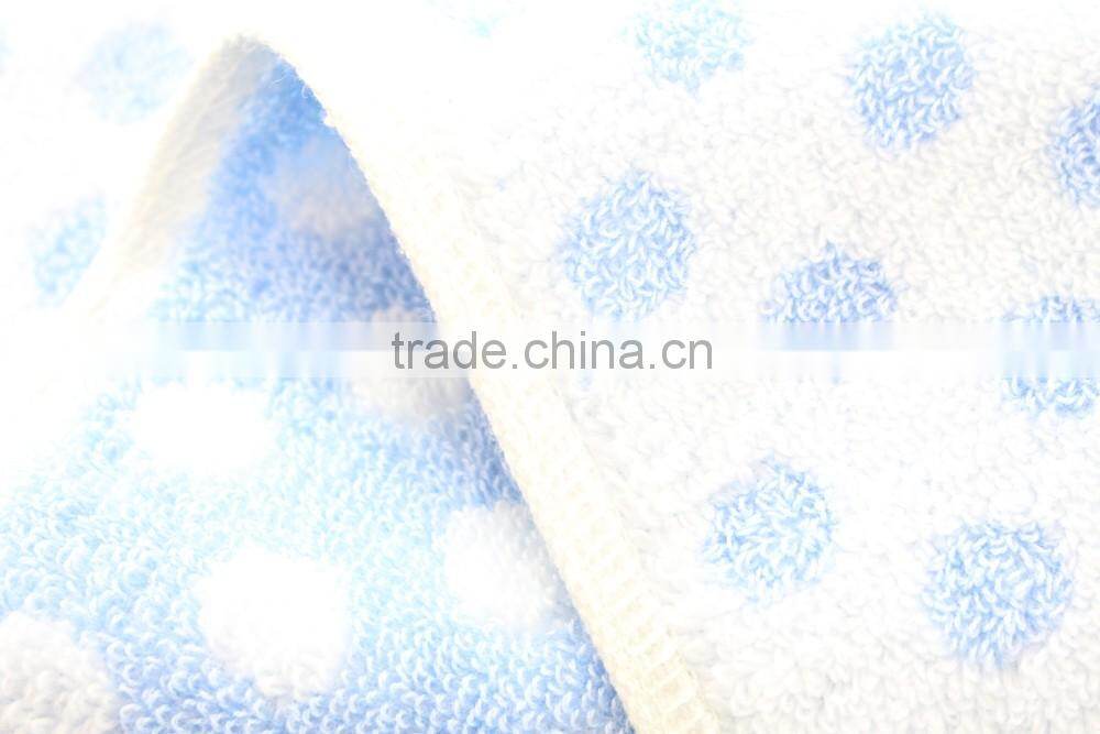 towel manufactory customized white rabbit pattern yarn-edyed pure cotton children towel