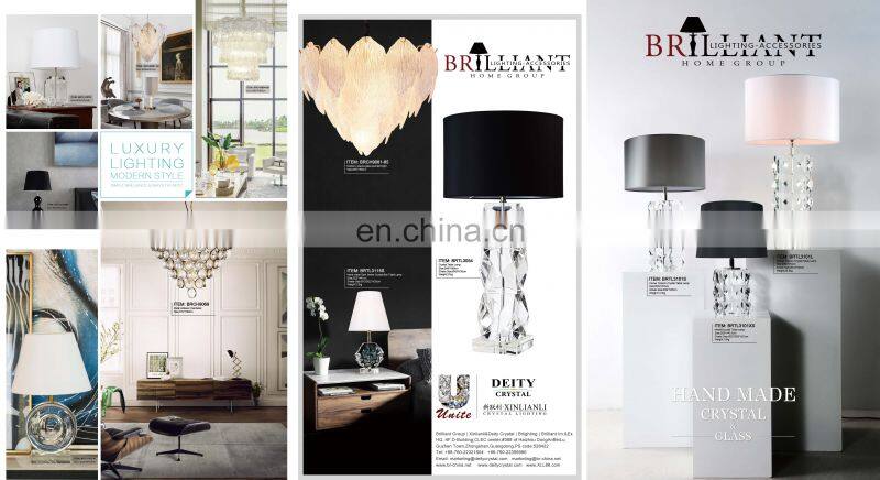 Postmodern K9 Copper Crystal Chandelier Simple Creative Livingroom For Pendant Light