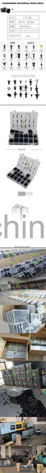 415pcs Push Retainer Clips Kit With Fastener HE06