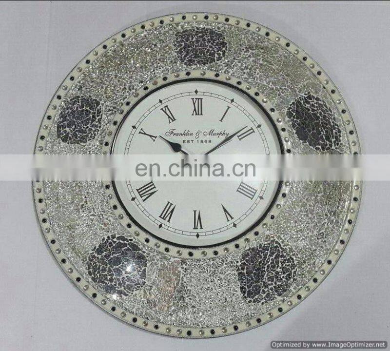 new modern design mosaic metal clock