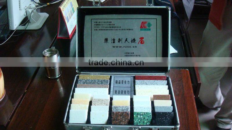 aluminum quartz stone sample box with ABS shell and plywood