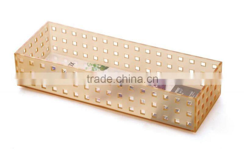 Multi-functional 3 partition Table Plastic Stationery Storage Box