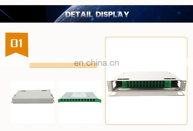 FTTH 1U 2U 4U 19'' 24 48 ports Metal Fiber Optic Terminal Box enclosure ODF