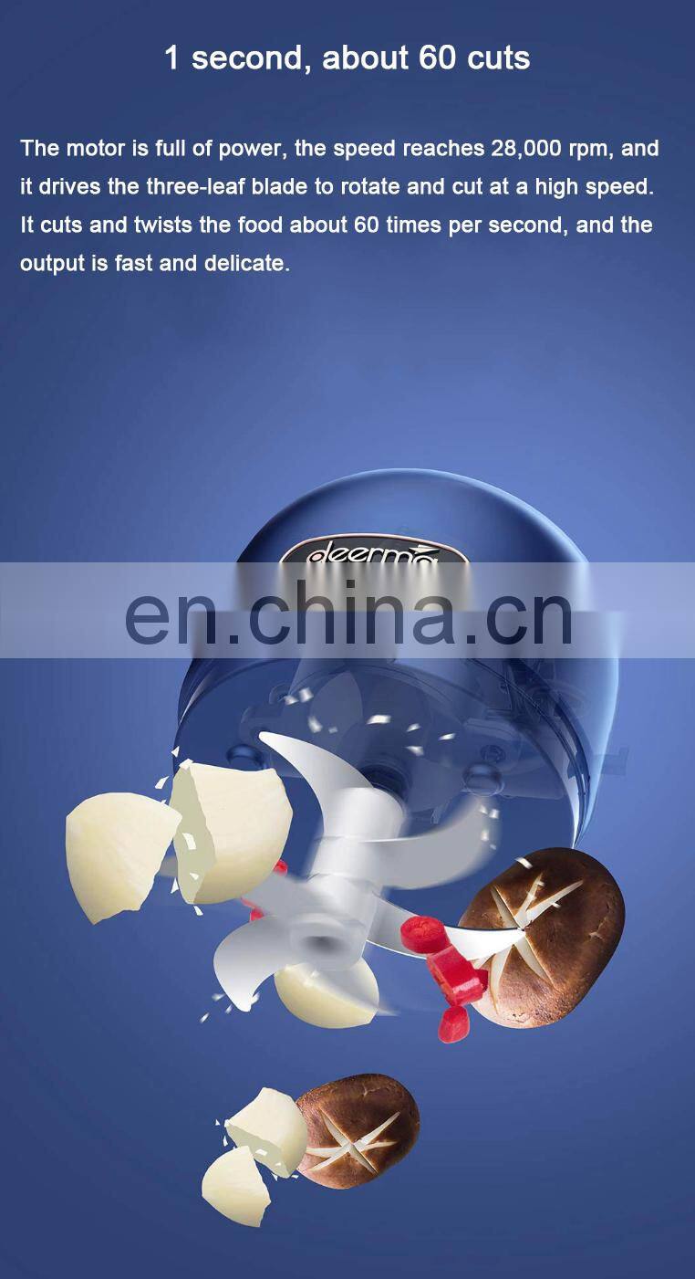 Original Deerma JS200 electric grinder Mini wireless portable food processor for domestic garlic paste, ginger paste, pepper, pe