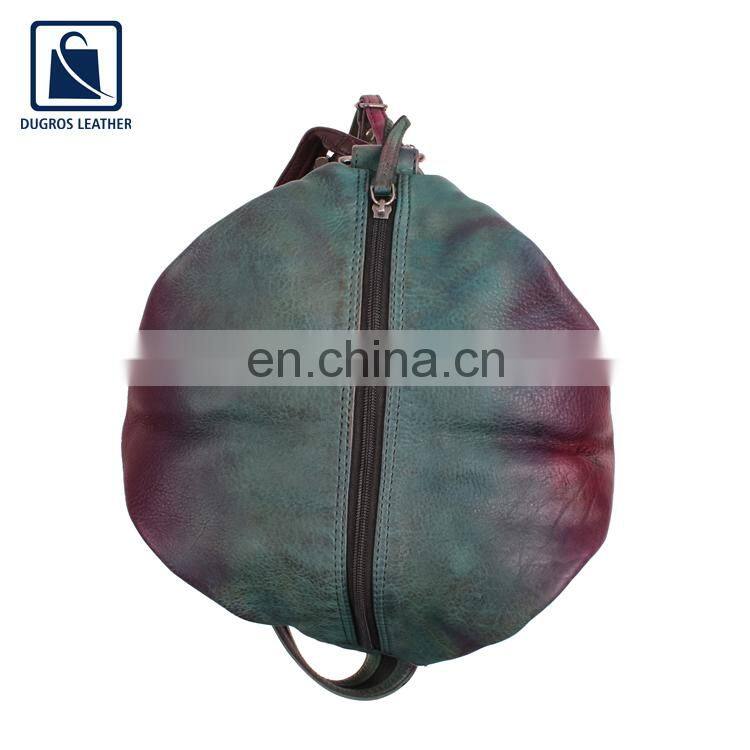 Stylish Look Silver Antique Fitting Vintage Fashion Genuine Leather Unisex Backpack Bag from Trusted Manufacturer